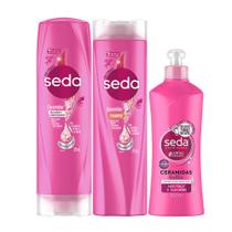 Kit Shampoo + Condicionador Seda Cocriações Ceramidas 325ml + Creme para Pentear 300ml