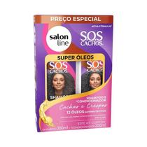kit Shampoo + Condicionador SOS Cachos Super Óleos Salon Line - 300ml
