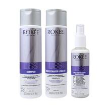 Kit Shampoo + Condicionador + Spray Liss Rokée