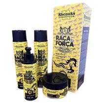 Kit Shampoo Condicionador Tratamento Capilar Raça E Força Rhenuks