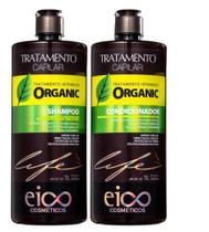 Kit Shampoo Condicionador Tratamento Intensivo Organic 1L Eico cosmeticos