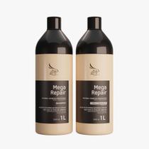 Kit Shampoo Condicionador Zap Mega Repair Uso Para Lavatório 2x1L Kit Shampoo Condicionador Zap Mega Repair Uso Para Lavatório 2x1L