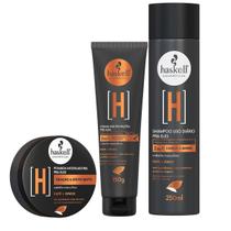 Kit Shampoo, Creme Multifunções E Pomada Haskell Pra Ele