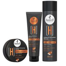Kit Shampoo, Creme Multifunções E Pomada Haskell Pra Ele