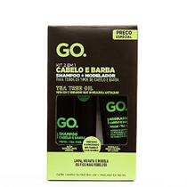 Kit Shampoo de Barba + Balm Modelador GO. Tea Tree