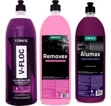 Kit shampoo desengraxante removex alumax v-floc 1,5l vonixx