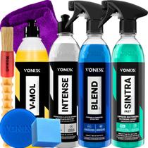 Kit Shampoo Desengraxante V-Mol Revitalizador Intense Limpador Sintra Fast Cera Liquida Blend Spray Vonixx