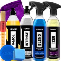 Kit Shampoo Desengraxante VMol Cera Liquida Blend Spray Revitalizador Intense Descontaminante Izer