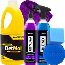 Kit Shampoo Desincrustante Cera Automotiva Restaurax Vonixx Kit Shampoo Desincrustante Cera Automotiva Restaurax Vonixx