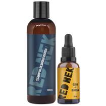 Kit Shampoo Desmaia Barba + Óleo Para Barba Red Nek