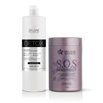Kit Shampoo Detox 1L + Mascara Reconstrutora SOS Dyusar 1kg Kit Shampoo Detox 1L + Mascara Reconstrutora SOS Dyusar 1kg