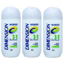 Kit Shampoo Dimension 3 em 1 Anticaspa Oleosos 200ml - 3 Unidades Kit Shampoo Dimension 3 em 1 Anticaspa Oleosos 200ml - 3 Unidades