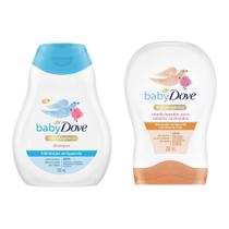 Kit Shampoo Dove Baby Hidratação Enriquecida 200ml e Condicionador Hidratação Enriquecida Cabelos Cacheados 200ml