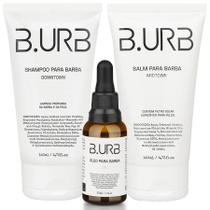 Kit Shampoo Downtown + Balm Midtown + Óleo Venice Café e Baunilha Barba Urbana B.URB