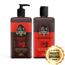 Kit shampoo e balm para barba don alcides barba negra