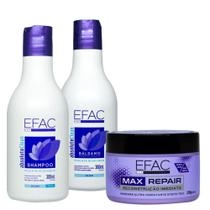 Kit Shampoo e Bálsamo Para Cabelos Oleosos com Máscara Teia Reconstrução Imediata - EFAC Cosméticos