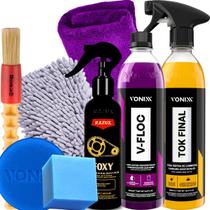 Kit Shampoo E Cera Automotivo Brilho Proteção Desengraxante
