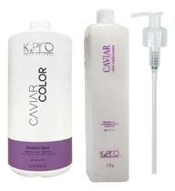 Kit Shampoo e Condicionador 1000ml Caviar Color Kpro
