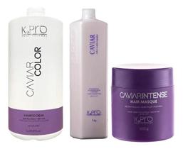 Kit Shampoo e Condicionador 1000ml Intense Masque 500g Caviar Color Kpro