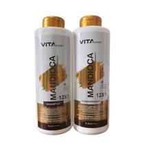Kit Shampoo E Condicionador 12 Em 1 Mandioca Shot Vitaminado