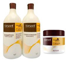 Kit Shampoo e Condicionador 1L Máscara Karseell Collagen 500g