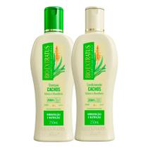 Kit Shampoo e Condicionador 250ml Cabelo Cacheado Babosa e Macadâmia Cachos Bio Extratus