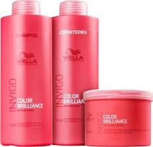 Kit Shampoo e Condicionador 2x1000ml + Máscara 500ml Invigo Color Brilliance Wella - Wella Professionals