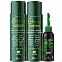 Kit Shampoo e Condicionador 300ml 12 Ervas + Tônico Urtiga