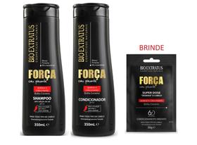Kit Shampoo e Condicionador 350ml + Dose BRINDE Força com Pimenta Bio Extratus Kit Shampoo e Condicionador 350ml + Dose BRINDE Força com Pimenta Bio Extratus