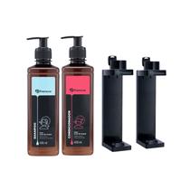 Kit Shampoo E Condicionador 400 ml Premisse + Dispenser Suporte para Frascos de Banho Premisse Kit Shampoo E Condicionador 400 ml Premisse + Dispenser Suporte para Frascos de Banho Premisse
