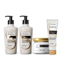 Kit Shampoo e Condicionador 400ml Máscara e Leave In Reconstrução Cica Therapy Eudora Siàge