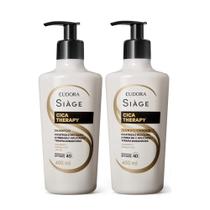 Kit Shampoo e Condicionador 400ml Reconstrução Reparação Cica Therapy Restauração Eudora Siàge