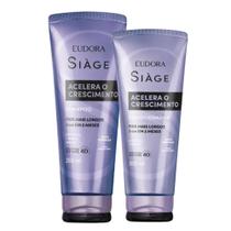 Kit Shampoo e Condicionador Antiqueda Acelera o Crescimento dos Cabelos Crescer Eudora Siàge Kit Shampoo e Condicionador Antiqueda Acelera o Crescimento dos Cabelos Crescer Eudora Siàge