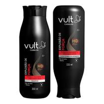 Kit Shampoo e Condicionador Antiqueda para Crescimento Cabelos Explosão de Força Vult