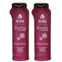 Kit Shampoo E Condicionador Banho De Brilho Sillage 300ml
