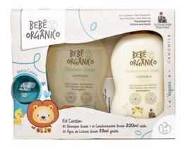 Kit Shampoo e Condicionador Bebê Orgânico Suave + Colônia 30ml Infantil