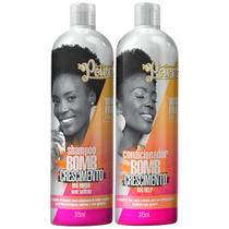Kit Shampoo E Condicionador Bomb Soul Power Tratamento Crescimento Capilar Vegano 315ml