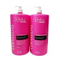 Kit Shampoo e Condicionador Ceramidas Rofer 2x2,5L