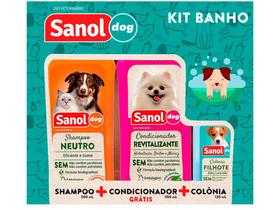 Kit Shampoo e Condicionador Colônia - Cachorro e Gato Neutro Sanol Dog