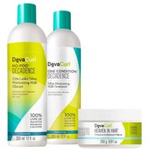 Kit Shampoo e Condicionador Deva Curl Decadence One 355ml + Másc. Heaven In Hair 250g