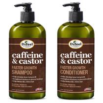 Kit Shampoo e Condicionador Difeel 2L com Cafeína e Óleo de Rícino