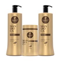 Kit Shampoo e Condicionador e Máscara Hidratação e Fortalecimento Haskell Mandioca 1L Kit Shampoo e Condicionador e Máscara Hidratação e Fortalecimento Haskell Mandioca 1L