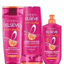 Kit Shampoo e Condicionador Elseve Liso dos Sonhos Botox + Creme para Pentear