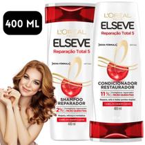 Kit Shampoo e Condicionador Elseve Reparação Total 5 Loreal Paris Leave-In Cicatri 400ML