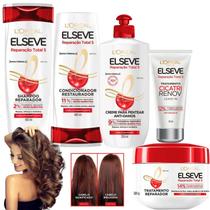 Kit Shampoo e Condicionador Elseve Reparação Total 5 Loreal Paris Mascara Antifrizz Cabelos Danificados