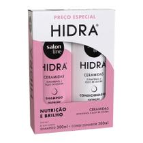 Kit shampoo e condicionador hidra ceramidas gloss ultra brilho 300ml