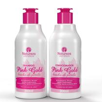 Kit Shampoo E Condicionador Hidratante Home Pink Gold 300ml Kit Shampoo E Condicionador Hidratante Home Pink Gold 300ml