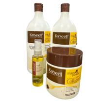 Kit Shampoo e Condicionador Karseell 1L + Máscara Karseell Oiginal 500g + Óleo Essence 50ml