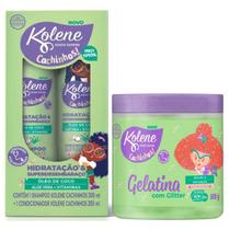 Kit Shampoo e Condicionador Kolene Cachinhos + Gelatina Kit Shampoo e Condicionador Kolene Cachinhos + Gelatina