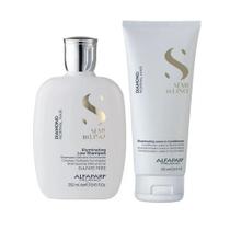 Kit Shampoo e Condicionador Leave-In Alfaparf Semi Di Lino Diamond Pequeno